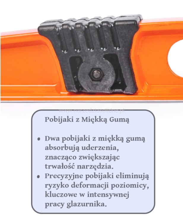 Poziomica dla glazurnika, poziomica do układania płytek 80 cm SET-227