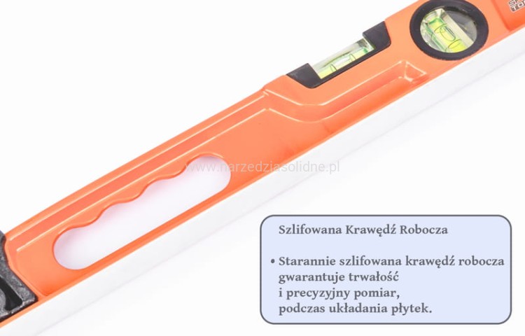 Poziomica dla glazurnika, poziomica do układania płytek 80 cm SET-227