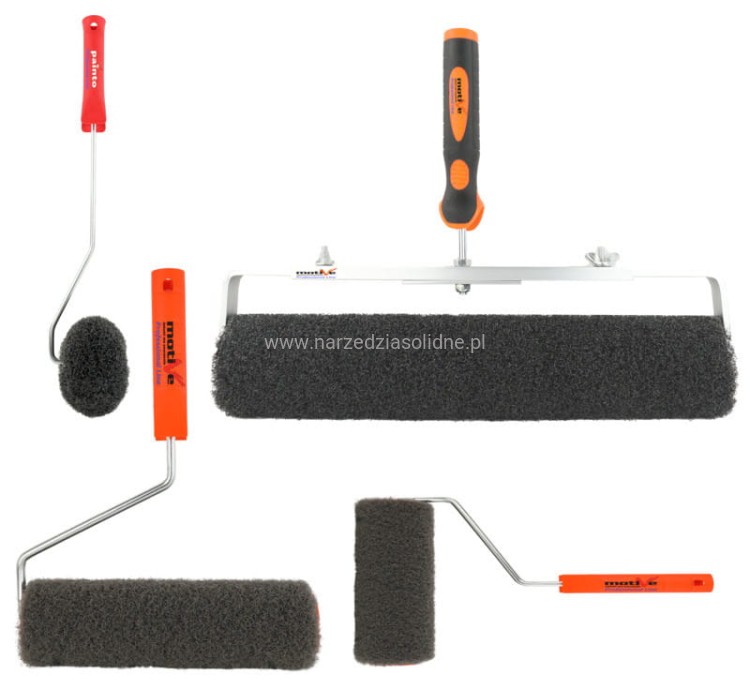 Wałek do gładzi, największy zestaw (10cm, 25cm, 41.5cm, kątowy)