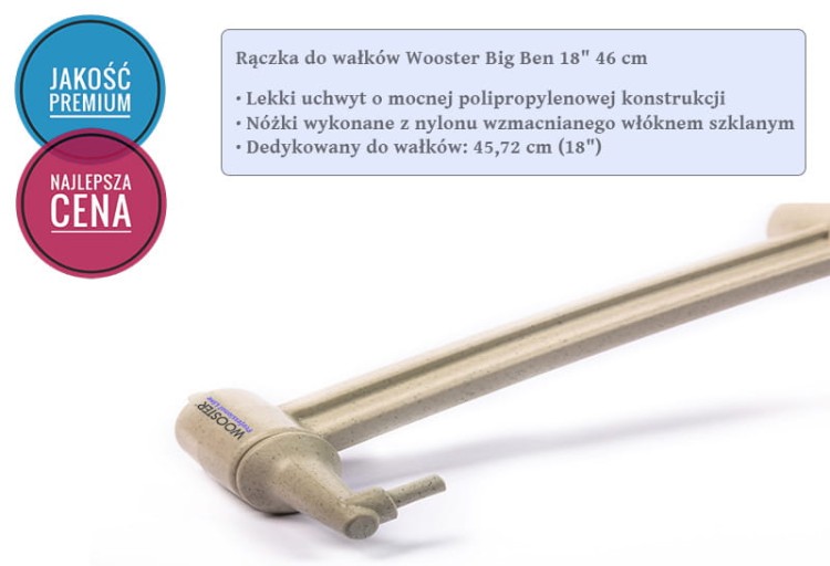 Wooster Big Ben 18" 46 cm uchwyt, rączka do wałków Wooster