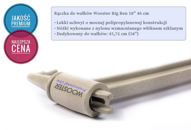 Wooster Big Ben 18" 46 cm uchwyt, rączka do wałków Wooster