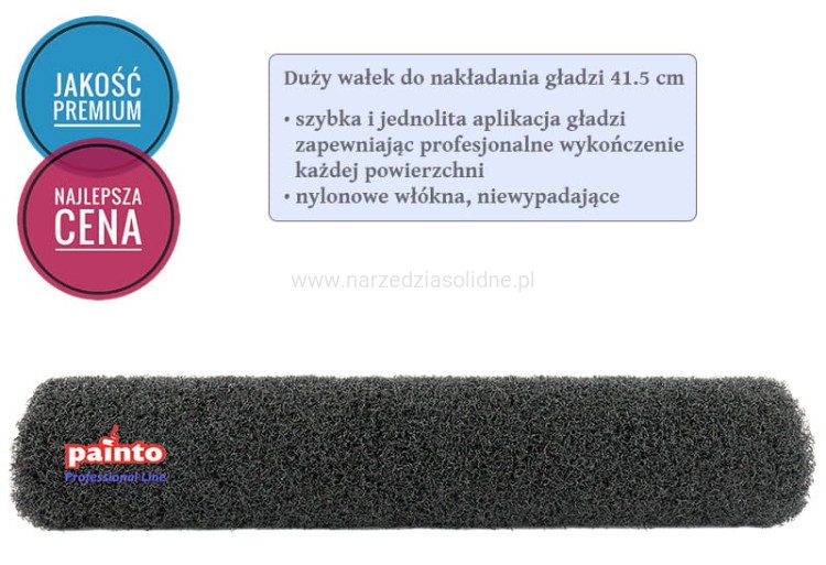 Wałek do gładzi, największy zestaw (10cm, 25cm, 41.5cm, kątowy)