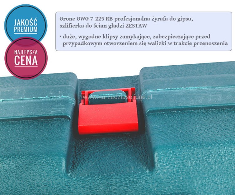 Żyrafa do gipsu, szlifierka do ścian, żyrafa do gładzi na wysięgniku - profesjonalny zestaw Grone