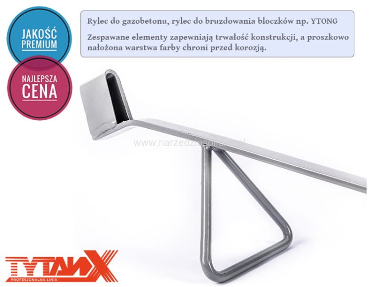 Rylec do gazobetonu, rylec do bruzdowania bloczków YTONG