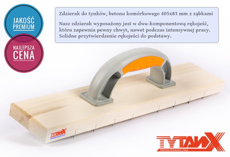 Zdzierak do tynków betonu komórkowego YTONG 405x83 mm