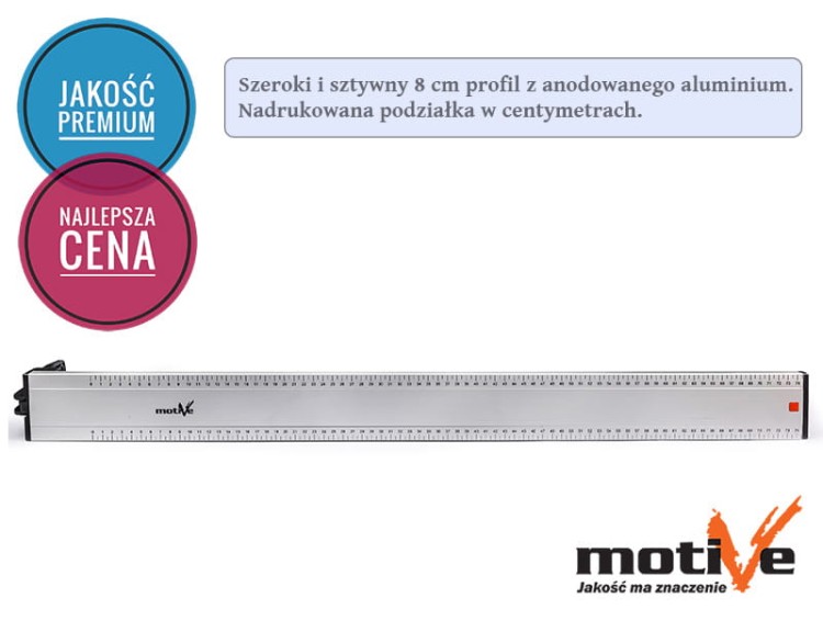 Listwa prowadząca zaciskowa 90cm szeroka Motive do pilarki tarczowej przecinarki ścisk szyn