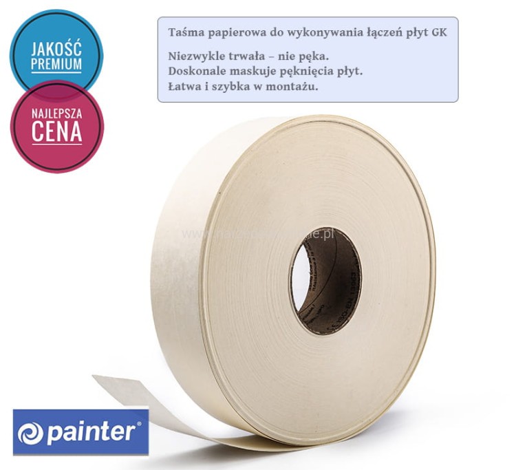 Taśma papierowa do łączenia płyt g-k 50mmx75m