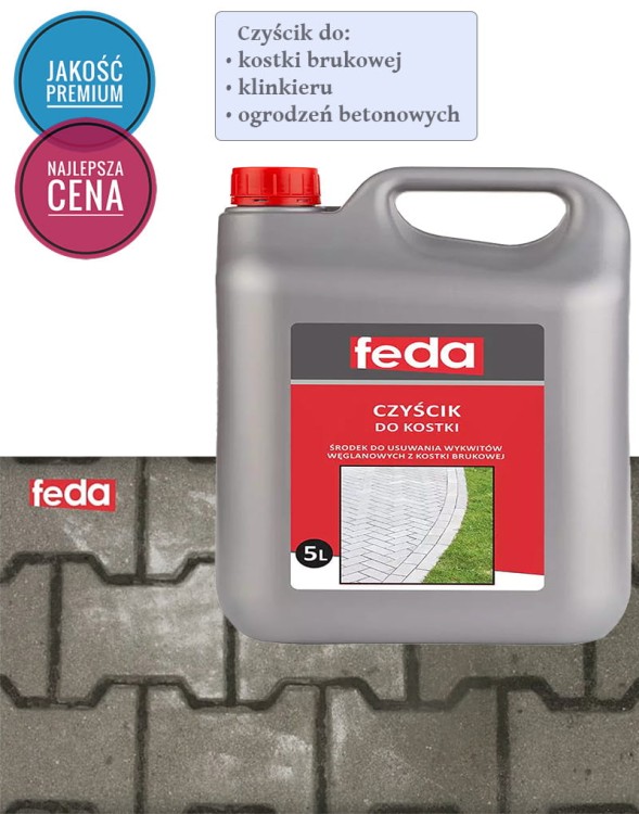 Czyścik do kostki brukowej 10L Feda, czyścik do klinkieru, ogrodzeń betonowych