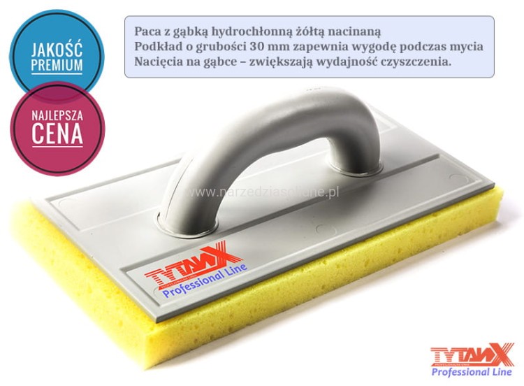 Wiadro glazurnicze zestaw do fugowania, komplet glazurniczy 22L TytanX