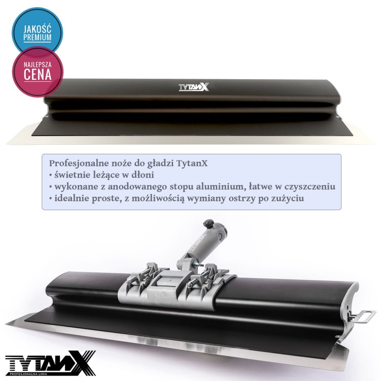 Nóż do gładzi 60+25 cm Tytanx, szpachla do gładzi zestaw noże do gładzi