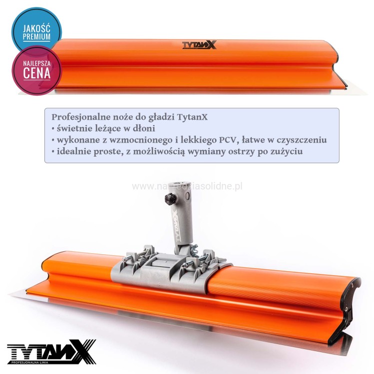 Noże do gładzi Tytanx TX4 Premium Edition 80,60,40,25 cm, zestaw noży do gładzi