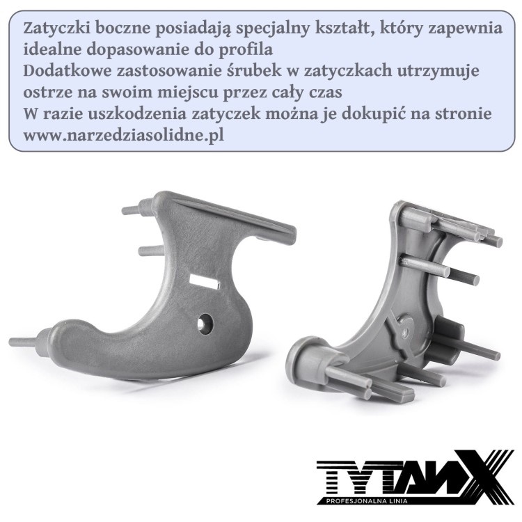 TytanX zestaw noży do gładzi [60,80,100cm] noże żylety do gipsu TytanX Full 675-SET