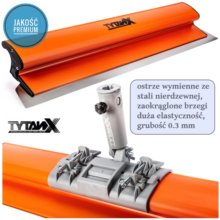 TytanX zestaw noży do gładzi [25,60,80cm] zestaw szpachli do gładzi noże do gładzi, pióra do gipsu Tytan 3XPRO
