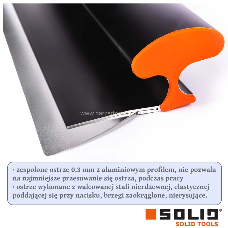 Solid zestaw noży do gładzi [25,55,80cm] zestaw szpachli do gładzi gipsu