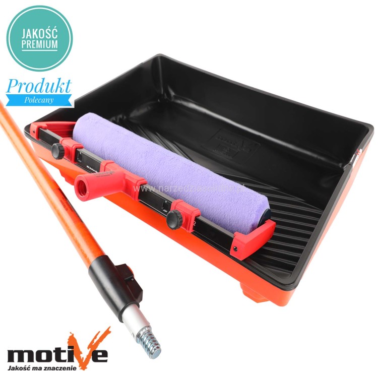 Zestaw niekapiący wałek 40cm, runo 12mm do gęstych farb MOTIVE