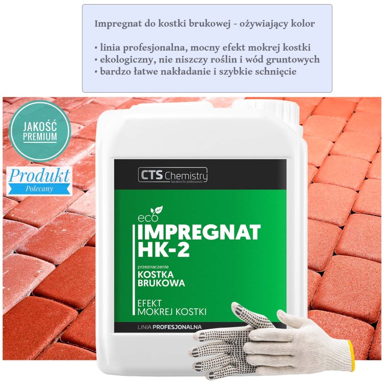 Impregnat do kostki brukowej HK2 5L, Mokra kostka, ożywiający kolor, efekt mokrej kostki