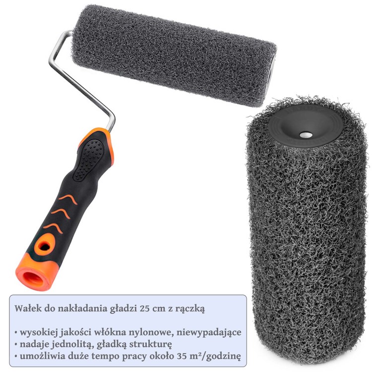 Wałek do gładzi kątowy, narożny + wałek do gładzi 9 i 25cm