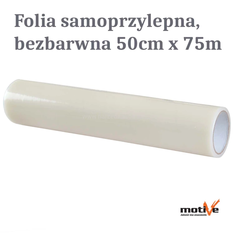 Folia ochronna, samoprzylepna 50cmx75m transparentna, bezbarwna