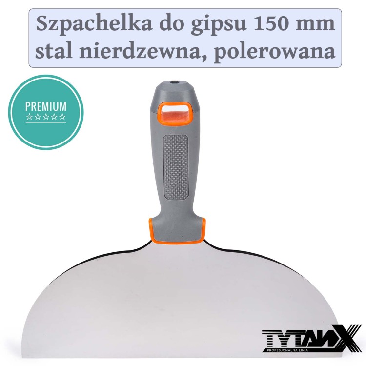 Kuweta do szpachlowania stalowa 14" zestaw ze szpachelką do gipsu 150 mm