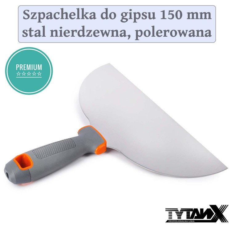 Kuweta do szpachlowania stalowa 14" zestaw ze szpachelką do gipsu 150 mm