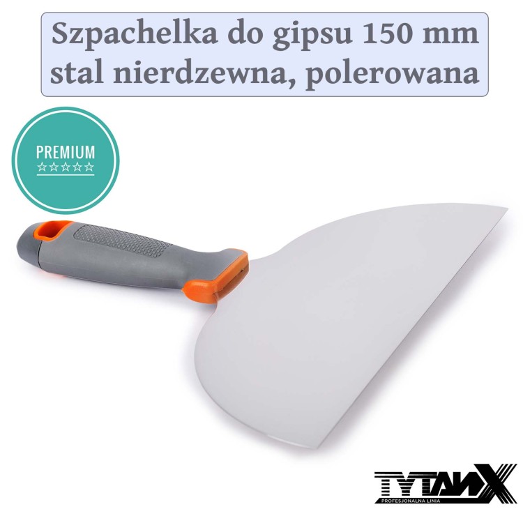 Kuweta do szpachlowania stalowa 14" zestaw ze szpachelką do gipsu 150 mm