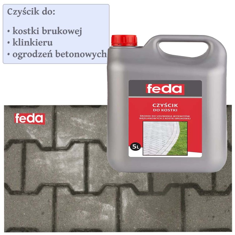 Czyścik do kostki brukowej 10L Feda, czyścik do klinkieru, ogrodzeń betonowych