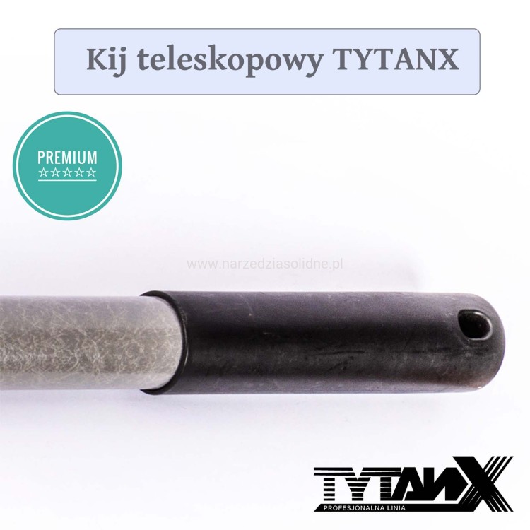 Kij teleskopowy 140-240cm TYTANX teleskop malarski, profesjonalny, aluminium + włókno szklane, przedłużka sztyca