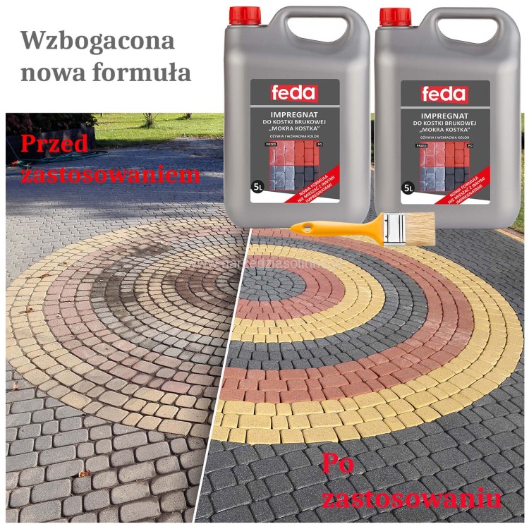 Impregnat do kostki brukowej FEDA 10L efekt mokrej kostki, mokra kostka