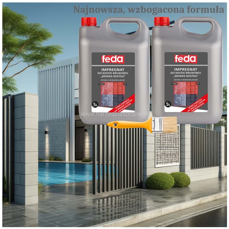 Impregnat do kostki brukowej FEDA 10L efekt mokrej kostki, mokra kostka