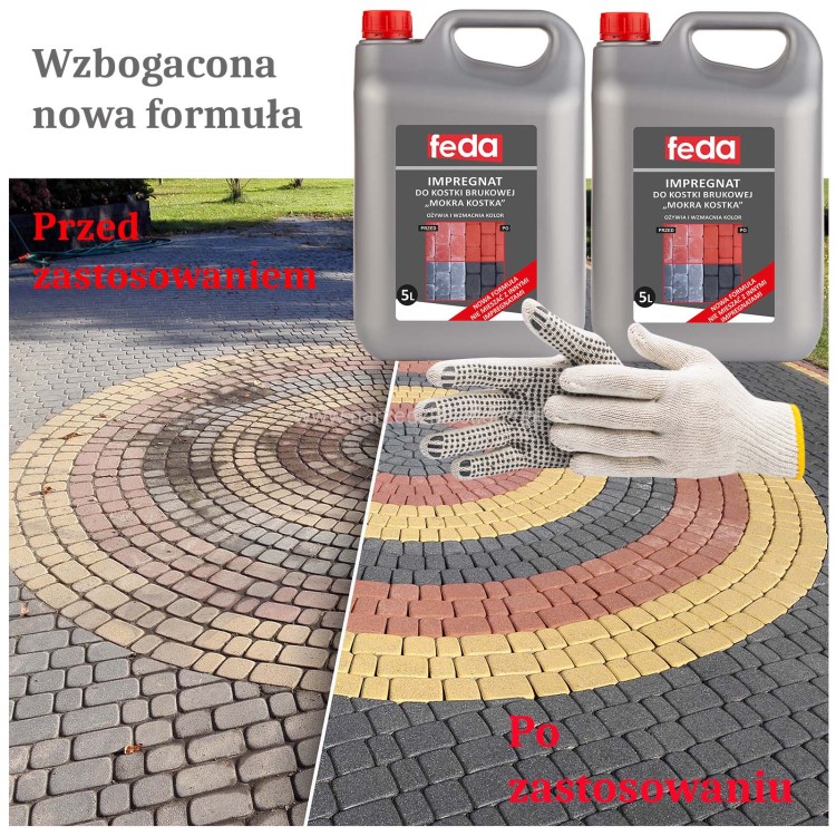 pregnat do kostki betonowej, 10L FEDA, efekt mokrej kostki, mokra kostka