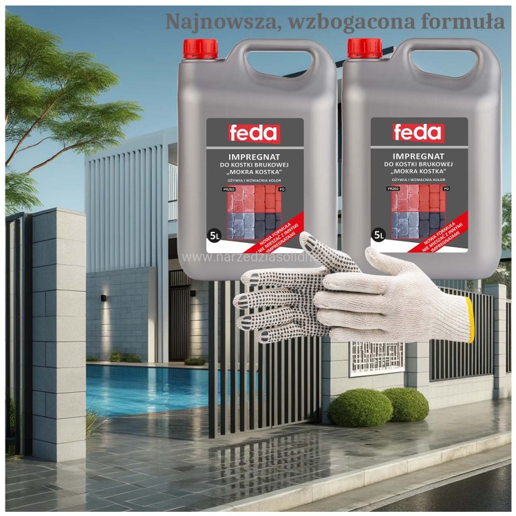 pregnat do kostki betonowej, 10L FEDA, efekt mokrej kostki, mokra kostka