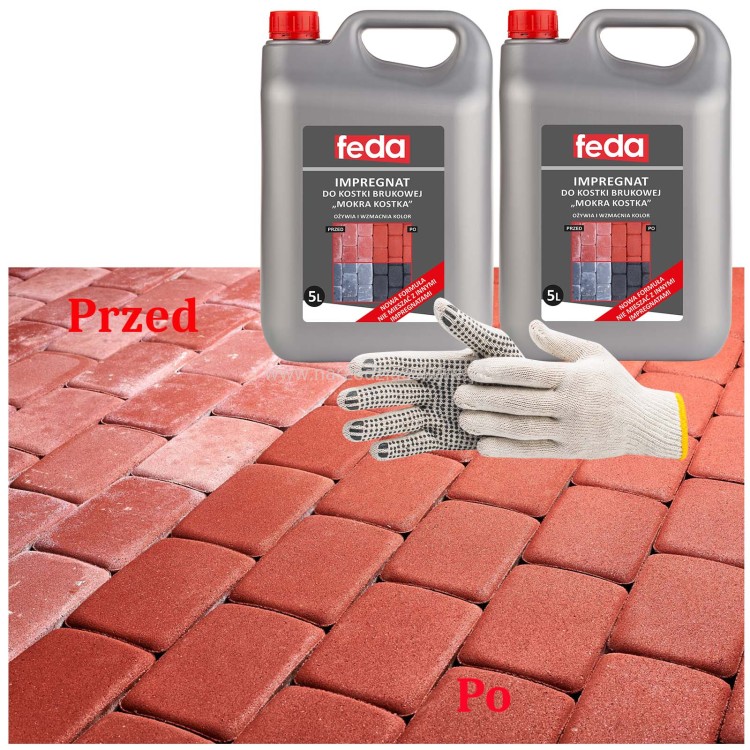 pregnat do kostki betonowej, 10L FEDA, efekt mokrej kostki, mokra kostka