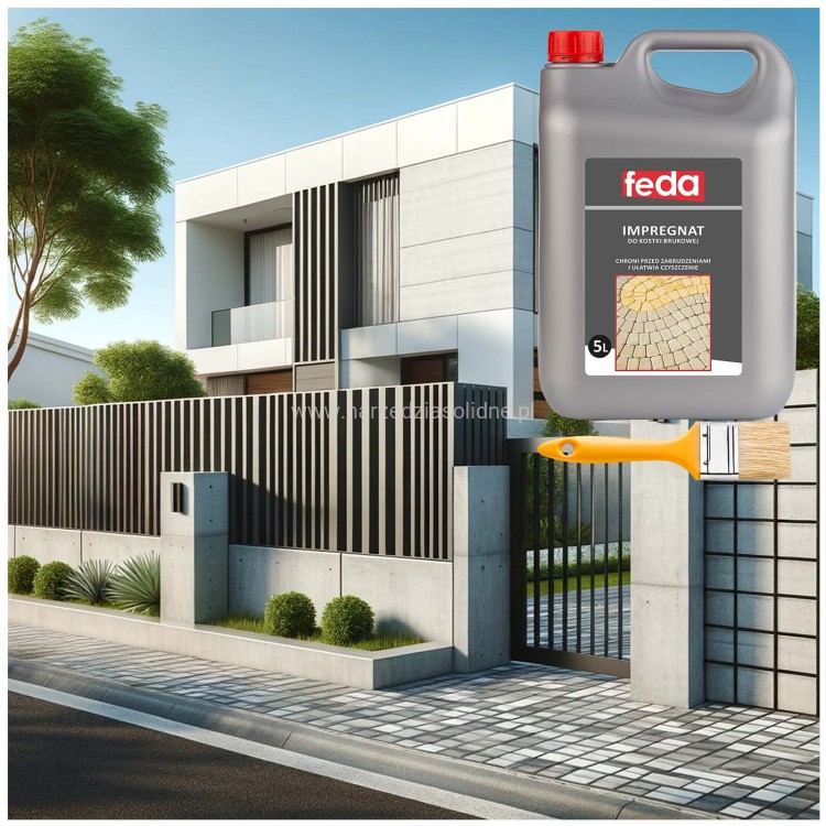 Impregnat do kostki brukowej, FEDA 5L, zabezpiecza kostkę brukową