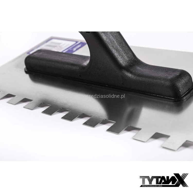 Paca zębata ząb 8x8, paca do kleju, do płytek, nierdzewna 270x130mm