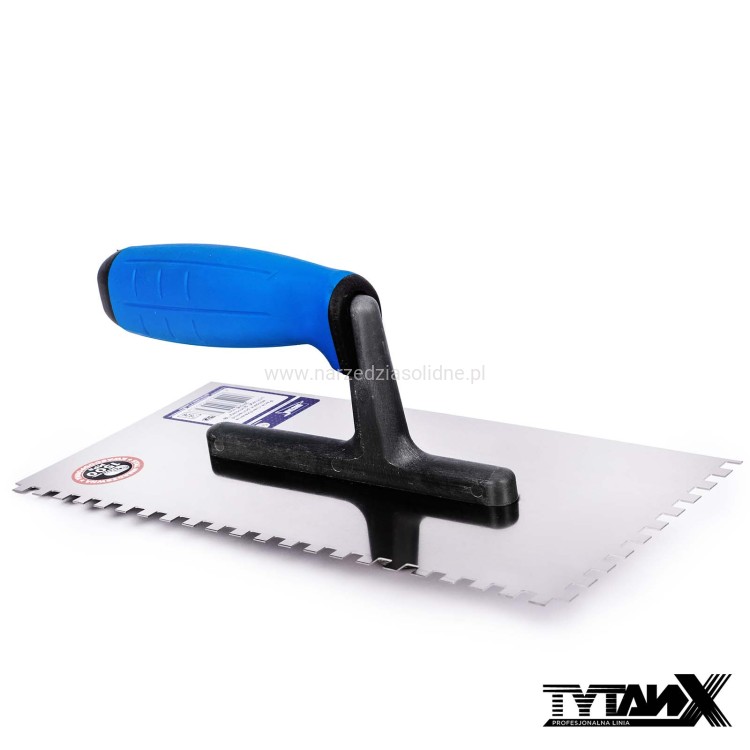 Paca zębata ząb 12x12 nierdzewna 270x130mm, grzebień do płytek kleju