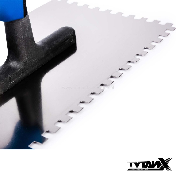 Paca zębata ząb 12x12 nierdzewna 270x130mm, grzebień do płytek kleju