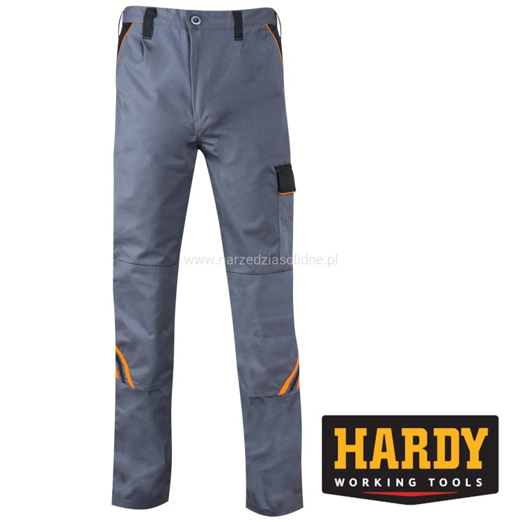 Spodnie robocze, długie, szare, rozmiar XXL, wzmocniony szew