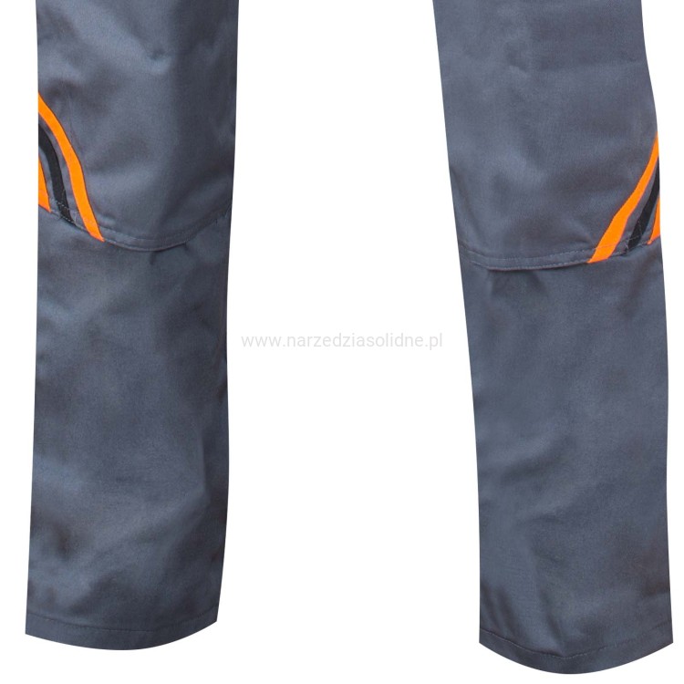 Spodnie robocze, długie, szare, rozmiar XXL, wzmocniony szew