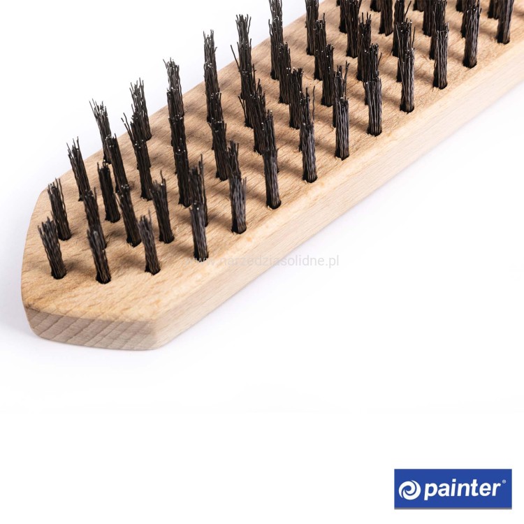 Szczotka druciana, 6-rzędowa, stalowa