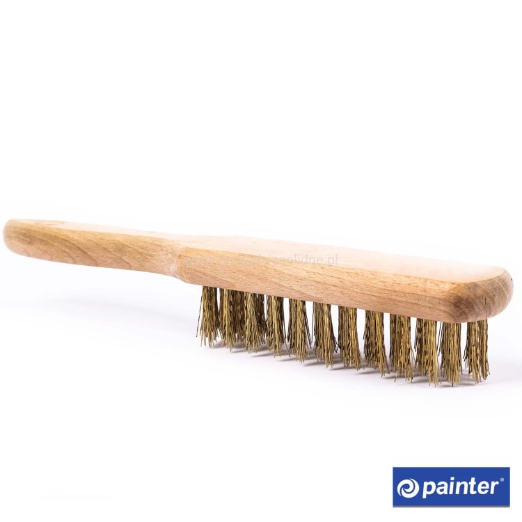 Szczotka druciana, 6-rzędowa, miedziana