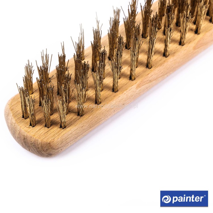 Szczotka druciana, 6-rzędowa, miedziana