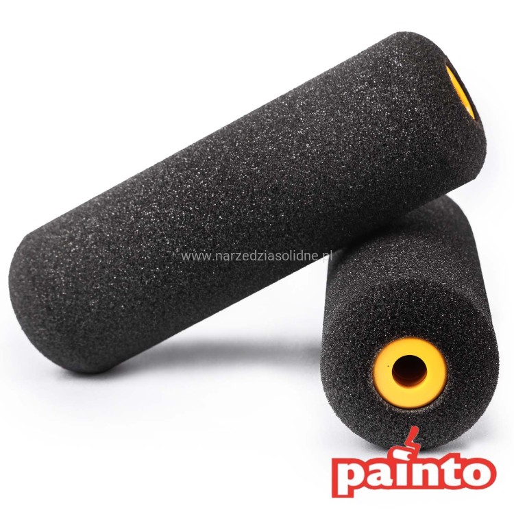 Wałek gąbkowy, Moltopren 16cm, 2szt, Painto, czarny