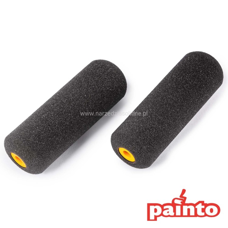 Wałek gąbkowy, Moltopren 16cm, 2szt, Painto, czarny
