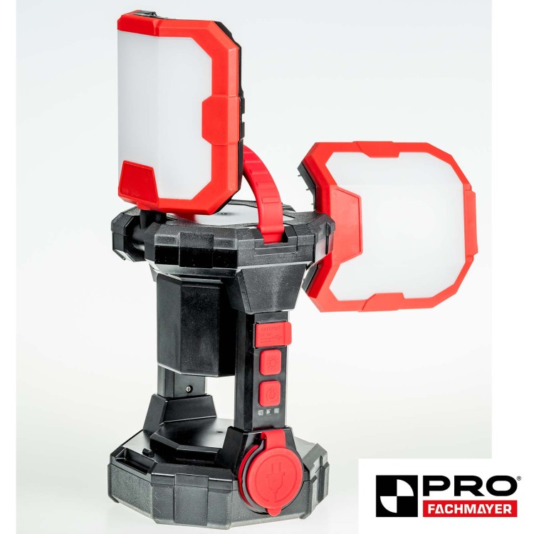 Silna lampa budowlana LED, reflektor LED akumulatorowy, komplet PRO-LD625 + statyw + torba