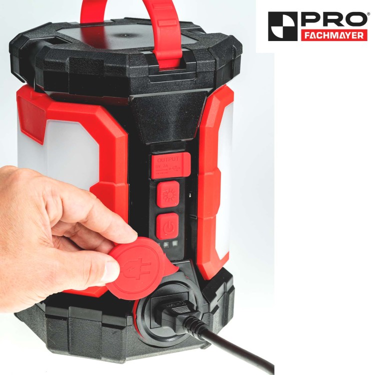 Silna lampa budowlana LED, reflektor LED akumulatorowy, komplet PRO-LD625 + statyw + torba