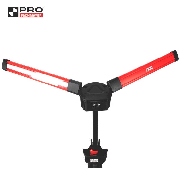 Lampa Budowlana LED Pro Fachmayer PRO-LD632, mocna akumulatorowa lampa budowlana, reflektor 10000 lm, 2x50W