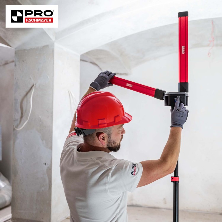 Lampa Budowlana LED Pro Fachmayer PRO-LD632, mocna akumulatorowa lampa budowlana, reflektor 10000 lm, 2x50W