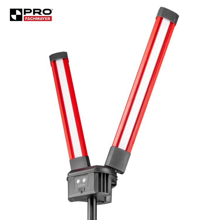 Lampa Budowlana LED Pro Fachmayer PRO-LD632, mocna akumulatorowa lampa budowlana, reflektor 10000 lm, 2x50W