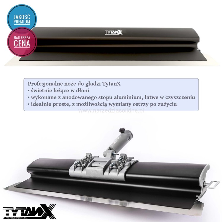 Szpachle do gładzi Tytanx T3 Premium Edition 80,60,40 cm, zestaw szpachli do gładzi