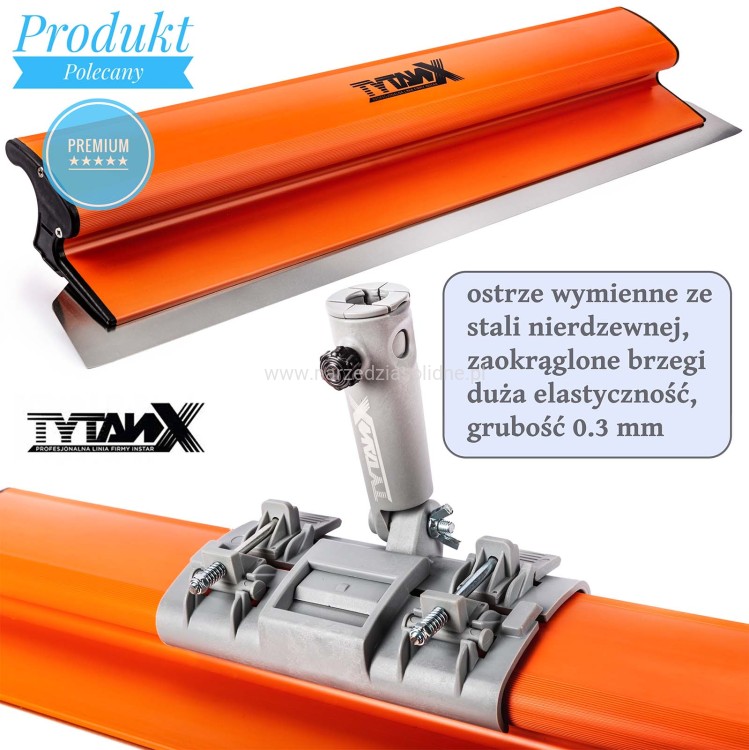 Szpachle do gładzi Tytanx TX5 Premium Edition 100,80,60,40,25 cm, zestaw szpachli do gładzi